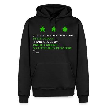 99 Little Bugs In The Code Programmer Software - Men’s Premium Organic Hoodie - black - Front - Nico (187cm)