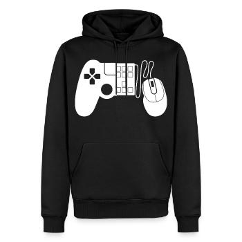 Gaming Controller - Männer Premium Bio Hoodie - Schwarz - Vorne - Nico (187cm)