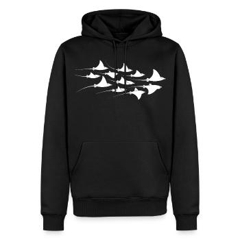 Manta Rochen Tauchen Stachelrochen Mantas Taucher - Männer Premium Bio Hoodie - Schwarz - Vorne - Nico (187cm)