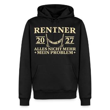 Rentner 2027 Nicht mehr mein Problem Hängematte - Männer Premium Bio Hoodie - Schwarz - Vorne - Nico (187cm)