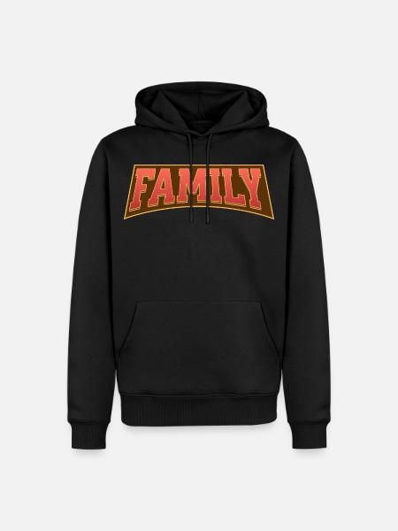 Famille - Sweat à capuche Premium bio Homme - noir