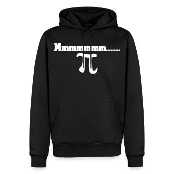 Pi Aesthetics in Math Style Cake Sarcastic - Men’s Premium Organic Hoodie - black - Front - Nico (187cm)