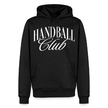 Handball Club - Sweat à capuche Premium bio Homme - noir - Devant - Nico (187cm)