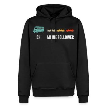 Busfahrer Und Meine Follower - Männer Premium Bio Hoodie - Schwarz - Vorne - Nico (187cm)