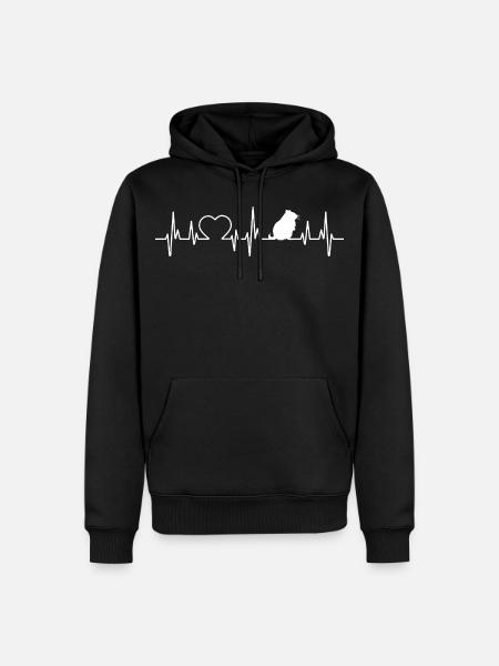 Hamster heartbeat - Men’s Premium Organic Hoodie - black