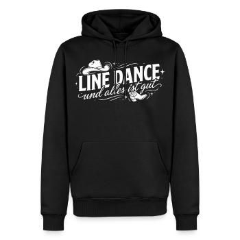 La danse en ligne et tout va bien - Sweat à capuche Premium bio Homme - noir - Devant - Nico (187cm)