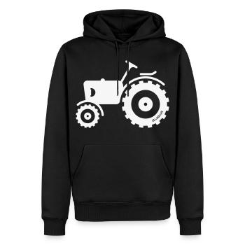 Trecker / Traktor / Schlepper / Zugmaschine (W) - Männer Premium Bio Hoodie - Schwarz - Vorne - Nico (187cm)