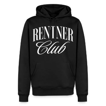 Club des retraités - Sweat à capuche Premium bio Homme - noir - Devant - Nico (187cm)