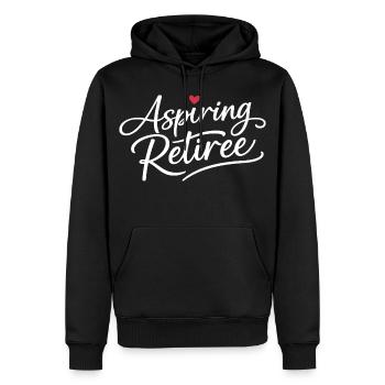 Aspirant retraité - Sweat à capuche Premium bio Homme - noir - Devant - Nico (187cm)