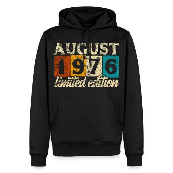 Limited Edition August 1976 Geburtstag Geschenk - Männer Premium Bio Hoodie - Schwarz - Vorne - Nico (187cm)