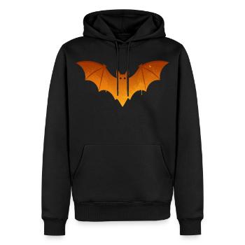 Fledermaus Orange Halloween Kostüm Spooky - Männer Premium Bio Hoodie - Schwarz - Vorne - Nico (187cm)