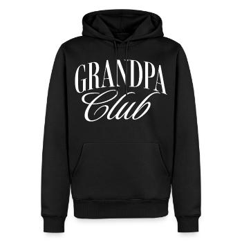 Grandpa Club - Männer Premium Bio Hoodie - Schwarz - Vorne - Nico (187cm)