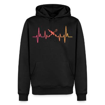 Boulangerie Sunset Battement de coeur Boulanger - Sweat à capuche Premium bio Homme - noir - Devant - Nico (187cm)