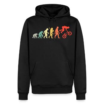 BMX Rider - évolution amusante du BMX pour les cyclistes - Sweat à capuche Premium bio Homme - noir - Devant - Nico (187cm)