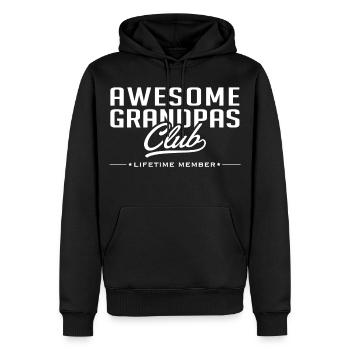 Bester Opa Club - Männer Premium Bio Hoodie - Schwarz - Vorne - Nico (187cm)