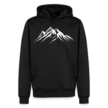Randonnée en montagne Escalade - Sweat à capuche Premium bio Homme - noir - Devant - Nico (187cm)