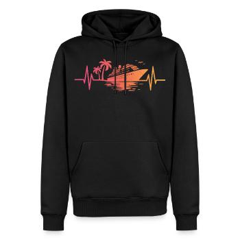 Sonnenuntergangskreuzfahrtschiff-Kreuzfahrt - Männer Premium Bio Hoodie - Schwarz - Vorne - Nico (187cm)
