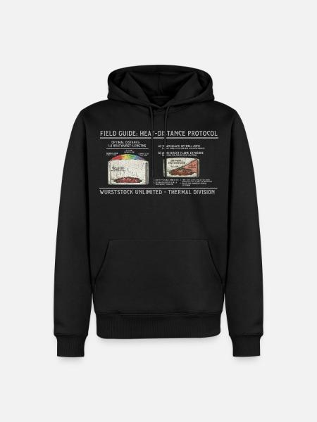 Wurst-Heatdistanz Protokoll - Männer Premium Bio Hoodie - Schwarz