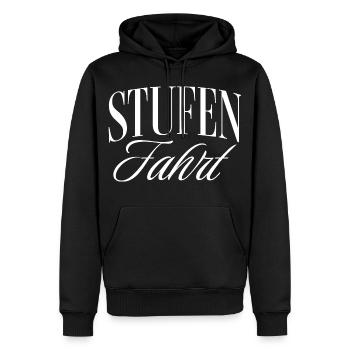 Stufenfahrt - Männer Premium Bio Hoodie - Schwarz - Vorne - Nico (187cm)