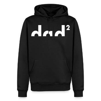 Dad to the power of two | Father | Father's Day - Men’s Premium Organic Hoodie - black - Front - Nico (187cm)