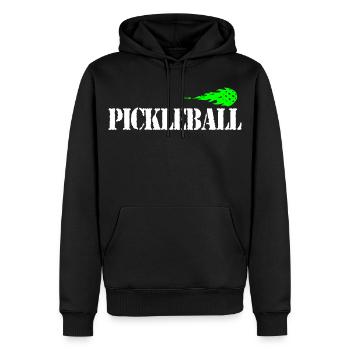 Pickleball - Sweat à capuche Premium bio Homme - noir - Devant - Nico (187cm)