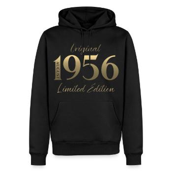 70th Birthday Gift Original August 1956 - Men’s Premium Organic Hoodie - black - Front - Nico (187cm)