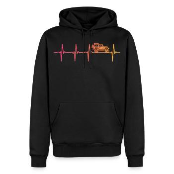 Off Road Sunset 4x4 Offroad Off-Road Vehicle - Men’s Premium Organic Hoodie - black - Front - Nico (187cm)