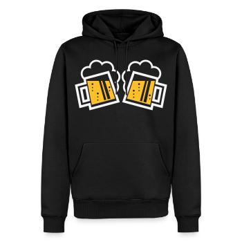 2 Bayrische Prosten (NEG) - Männer Premium Bio Hoodie - Schwarz - Vorne - Nico (187cm)