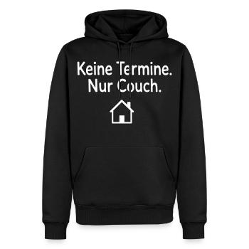 Keine Termine Nur Couch Geschenk für Couchpotatoes - Männer Premium Bio Hoodie - Schwarz - Vorne - Nico (187cm)