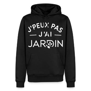 Jardin Humour Cadeau Amoureux du Jardinage - Sweat à capuche Premium bio Homme - noir - Devant - Nico (187cm)