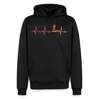 Sunset Heartbeat Stand-up-Paddle - Männer Premium Bio Hoodie - Schwarz - Vorne - Nico (187cm)