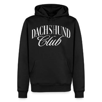 Dachshund Club - Männer Premium Bio Hoodie - Schwarz - Vorne - Nico (187cm)