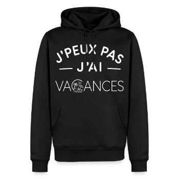 Vacances Humour Cadeau Esprit Détente - Sweat à capuche Premium bio Homme - noir - Devant - Nico (187cm)