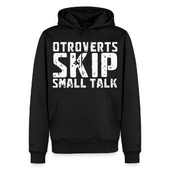 Conversations banales de Skippen Otroverted - Sweat à capuche Premium bio Homme - noir - Devant - Nico (187cm)