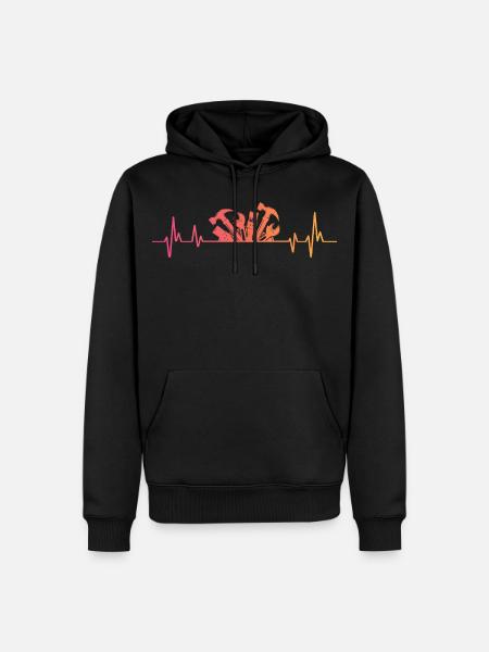 DIY Sunset Heartbeat DIY - Men’s Premium Organic Hoodie - black