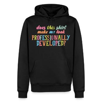 Does This Make Me Look Professionally Developed - Sweat à capuche Premium bio Homme - noir - Devant - Nico (187cm)