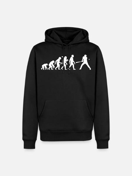 Baseball Evolution Baseball Player Batsman - Men’s Premium Organic Hoodie - black