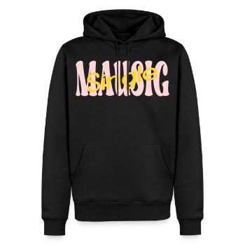 Single Mouse Girlfriend - Men’s Premium Organic Hoodie - black - Front - Nico (187cm)