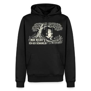 Mir reichts ich GEH schaukeln Lustiges Einhorn - Männer Premium Bio Hoodie - Schwarz - Vorne - Nico (187cm)