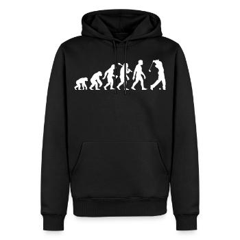 Golf Evolution for Men and Boys Retro Golfers - Men’s Premium Organic Hoodie - black - Front - Nico (187cm)