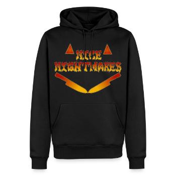 BEAUX CAUCHEMARS Sourire d’Halloween - Sweat à capuche Premium bio Homme - noir - Devant - Nico (187cm)