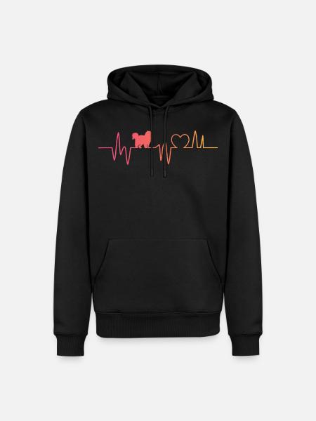 Persische Katze Sonnenuntergangsherzschlag - Männer Premium Bio Hoodie - Schwarz