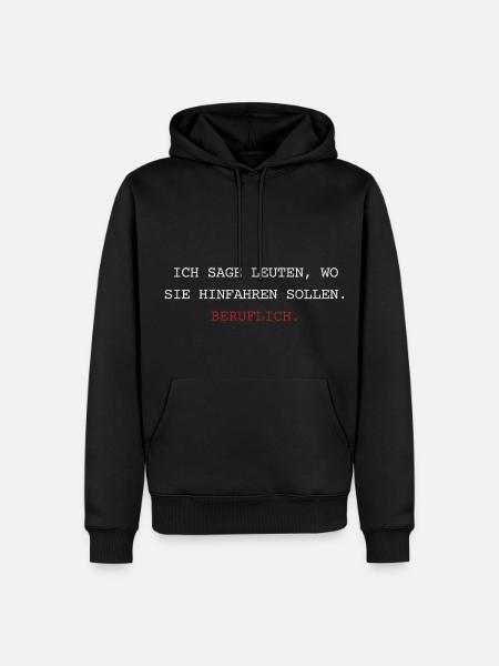 Leitstellen Spruch - Beruf - Männer Premium Bio Hoodie - Schwarz
