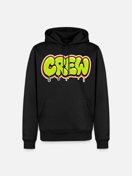 Crew - Männer Premium Bio Hoodie - Schwarz
