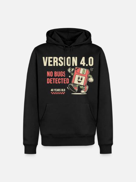 40th Birthday Programmierer Version 4.0 - Männer Premium Bio Hoodie - Schwarz
