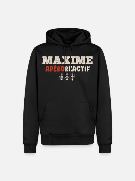 Maxime Apéroréactif – Humorgeschenk - Männer Premium Bio Hoodie - Schwarz