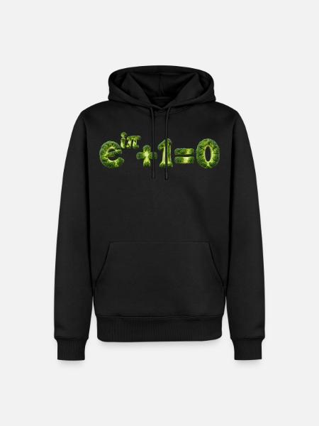 Euler-Brokkoli-Mathematik-Identität - Männer Premium Bio Hoodie - Schwarz
