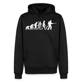 Feuerwehrmann Evolution Für den Feuerwehr Einsatz - Männer Premium Bio Hoodie - Schwarz - Vorne - Nico (187cm)