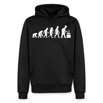 Koch Evolution Für Chefkoch Köchin Chef - Männer Premium Bio Hoodie - Schwarz - Vorne - Nico (187cm)