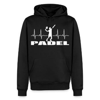 Padel - Männer Premium Bio Hoodie - Schwarz - Vorne - Nico (187cm)